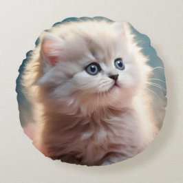Almofada Redonda Doce gatinho fofinho