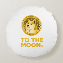 Almofada Redonda Dogecoin te the moon