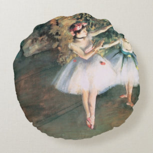 Almofada Redonda Dois Dançarinos em um Palco de Edgar Degas, Arte A