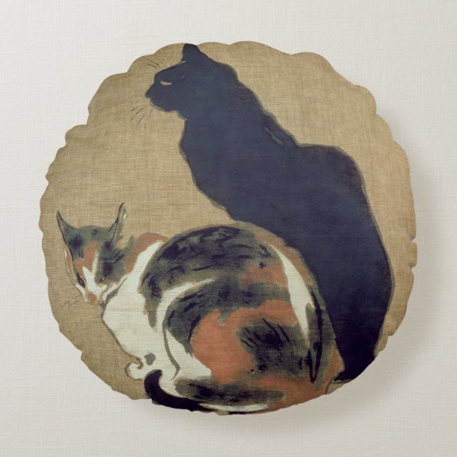 Almofada Redonda Dois gatos, 1894 (Frente)