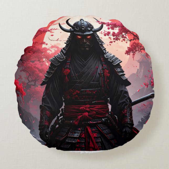 Almofada Redonda Dois samurais iguais (Frente)