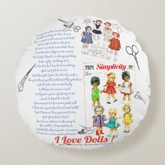 Almofada Redonda "Doll Maker" (Frente)