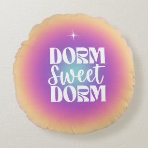 Almofada Redonda Dorm Sweet Dorm Fuchsia & Aqua Gradient Aura