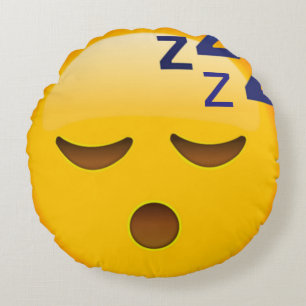 Almofada Redonda Dormindo Emoji