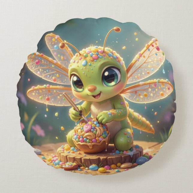 Almofada Redonda Dragonfly – Star Nectar of the Silent Night.6 (Frente)