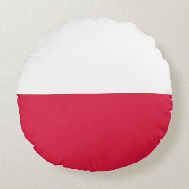 Almofada Redonda Drapeau Pologne (Frente)