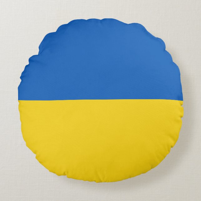 Almofada Redonda Drapeau Ukraine (Frente)