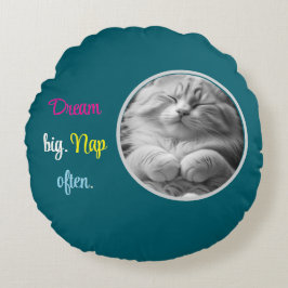 Almofada Redonda Dream Big. Nap Often round cushion
