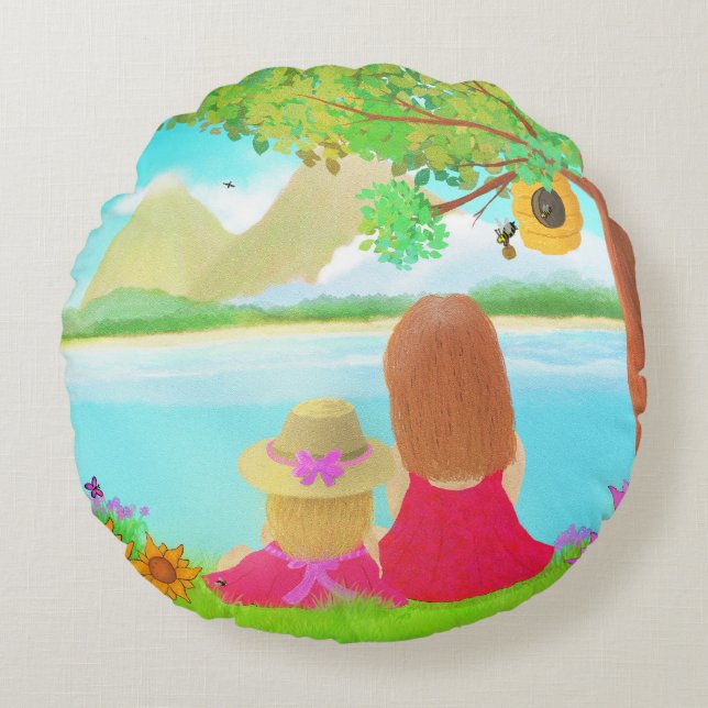 Almofada Redonda Dream View Round Travesseiro (Frente)