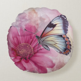 Almofada Redonda Dreamfly na Canvas Floral