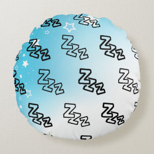 Almofada Redonda Dreamy Zzz Pattern Cushion
