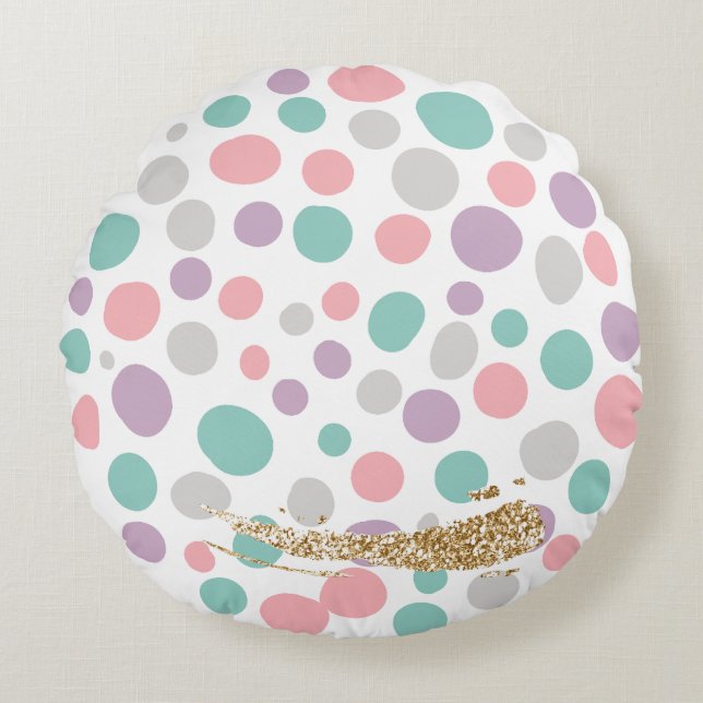 Almofada Redonda 'DreamyPastels' (Frente)