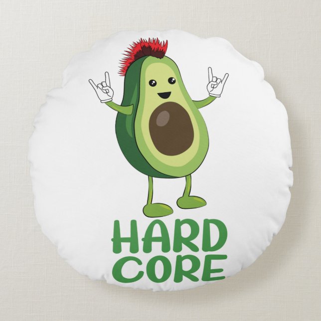 Almofada Redonda Duro Core Avocado Funny (Frente)
