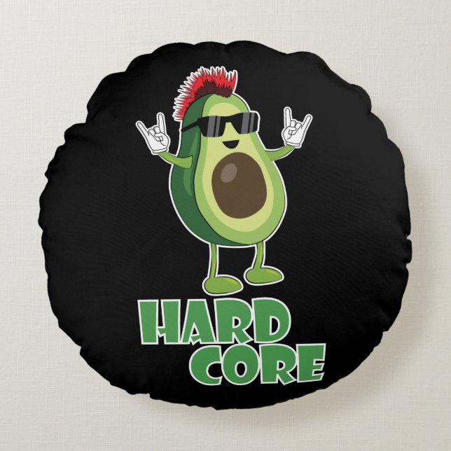 Almofada Redonda Duro Core Avocado Funny (Frente)