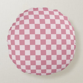 Almofada Redonda Dusty rose checkerboard pattern