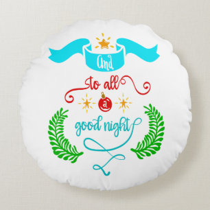 Almofada Redonda E Para Um Bom Natal, Tipografia, ZSG
