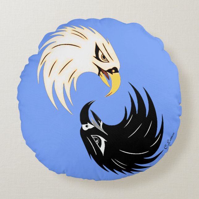 Almofada Redonda "Eagle Eye" Round Pillow - Purple (Frente)