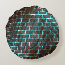 Efeito de tijolo vermelho e azul manchado, grelha 