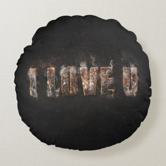 Almofada Redonda Efeito Magma (Frente)