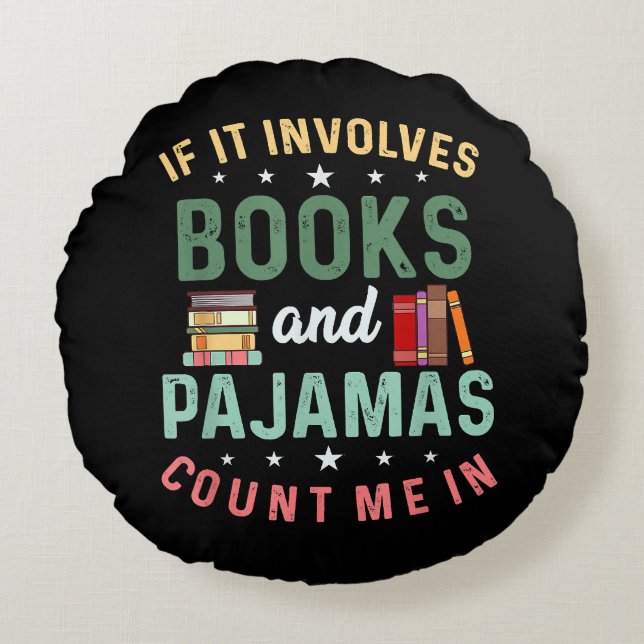 ALMOFADA REDONDA ELE ENVOLVE LIVROS E PAJAMAS CONTAM COMIGO EM LEIT (Frente)