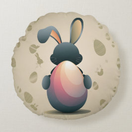 Almofada Redonda Elegância Páscoa minimalista