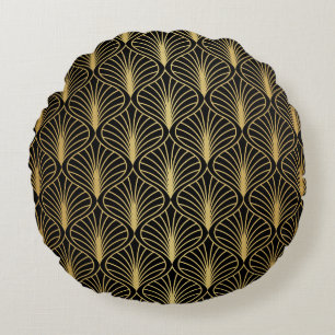 Almofada Redonda Elegant Art Deco Background. Seamless Abstract Pat