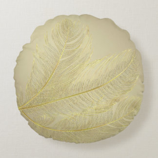 Almofada Redonda Elegant Feather Design For Luxurious Celebrations
