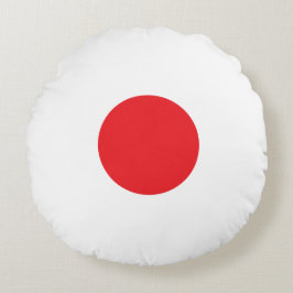 Almofada Redonda Elegant Japan Flag Inspired Minimal