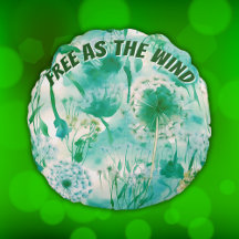 Elegante Dandelion Monograma Verde e Branco |