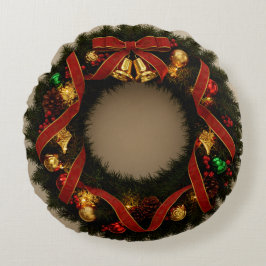 Almofada Redonda Elegante Floral Wreath Round Travesseiro - Cozy Ho
