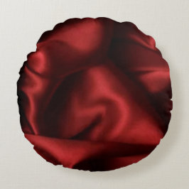 Almofada Redonda Elegante Maroon Silk Design Round Travesseiro