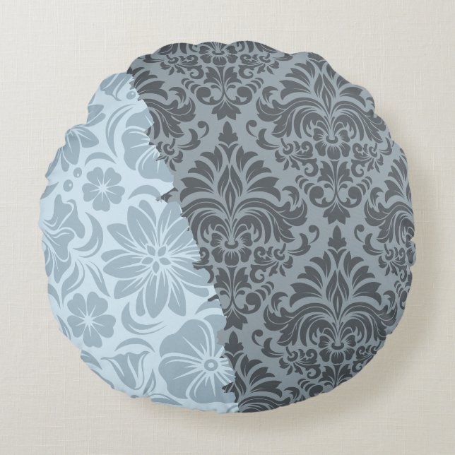 Almofada Redonda Elementos Ornamentais de luxo (Frente)