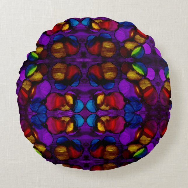 Almofada Redonda Elétrico Bloom (Frente)