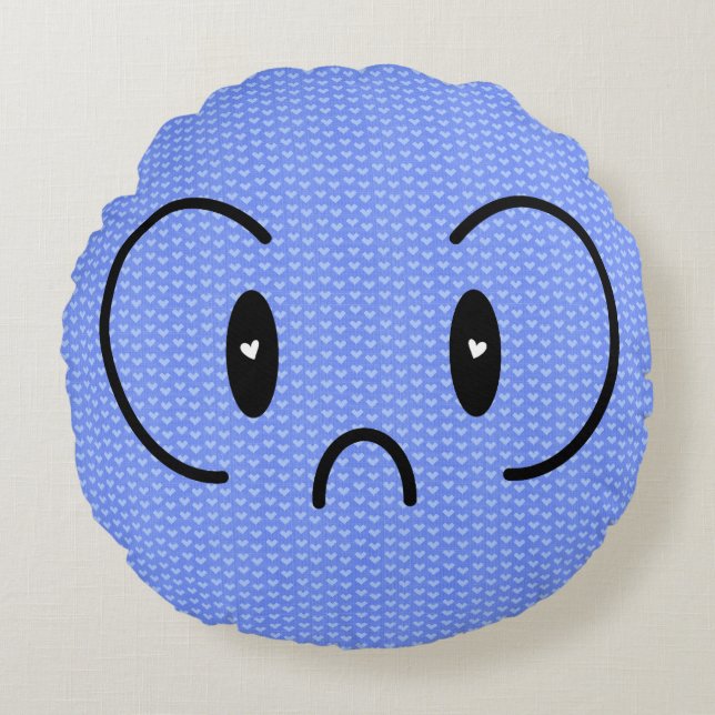 Almofada Redonda Emotinos nosty kawaii (Frente)