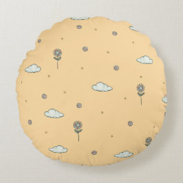 Almofada Redonda Encantando o quarto de crianças Peach