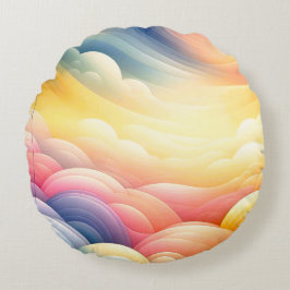 Almofada Redonda Encontrar a paz nas coludes do Sonho Puffy