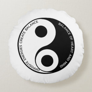 Almofada Redonda Energias Opostas, Balança de Crio Yin Yang