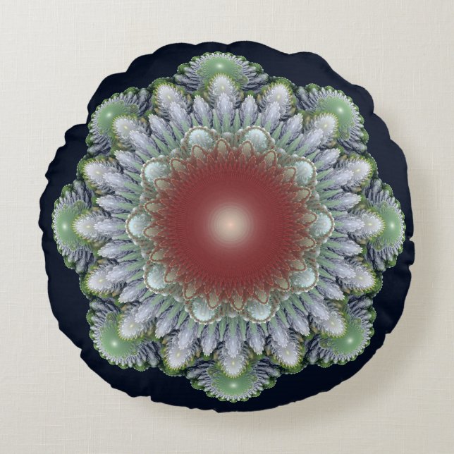 Almofada Redonda Enfeites de natal (Frente)