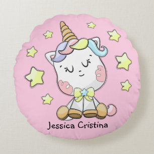 Almofada Redonda Enfermeiro Personalizado Magical Baby Unicorn Cuti