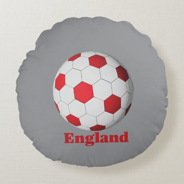 Almofada Redonda England Soccer (Frente)