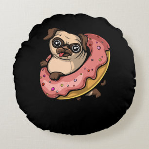 Almofada Redonda Engraçado Cachorro Rosquinha Pet