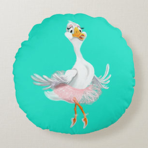 Almofada Redonda Engraçado Travesseiro redondo Ballerina Duck - Sua