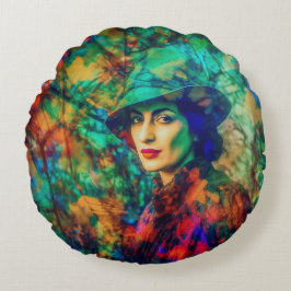 Almofada Redonda Enigma no outono