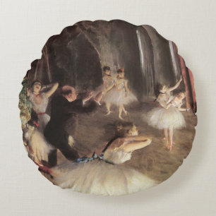 Almofada Redonda Ensaio no Palco por Edgar Degas