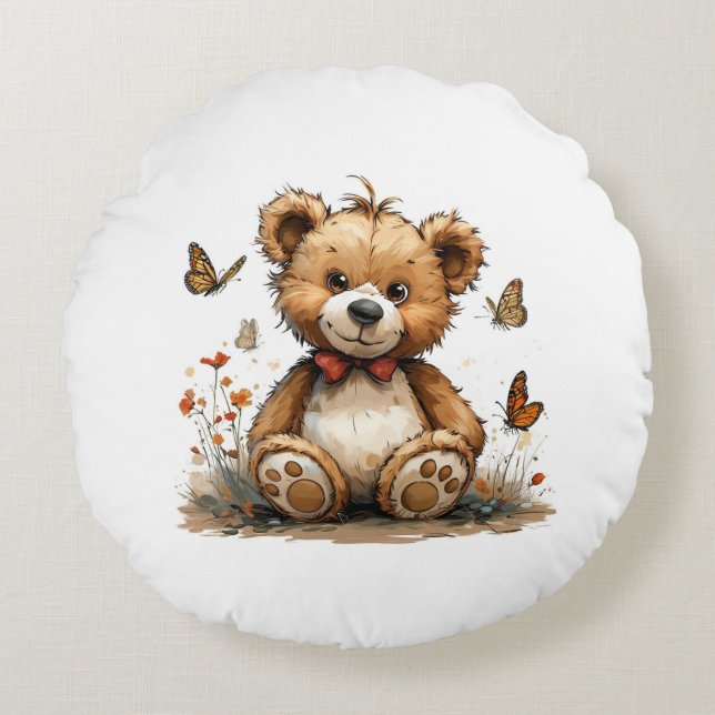 Almofada Redonda Entdecke die Magie unserer Bären-Kissen  (Frente)