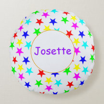 Entre o Travesseiro redondo personalizado das estr