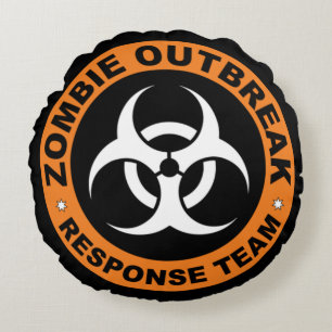 Almofada Redonda Equipe de Resposta Zombie