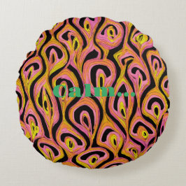 Almofada Redonda "Esboço do espectro: Travesseiro decorativo redond