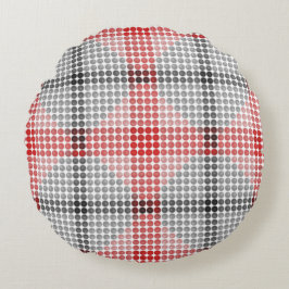 Almofada Redonda Esferas ou buracos negros a vermelhos, formando qu