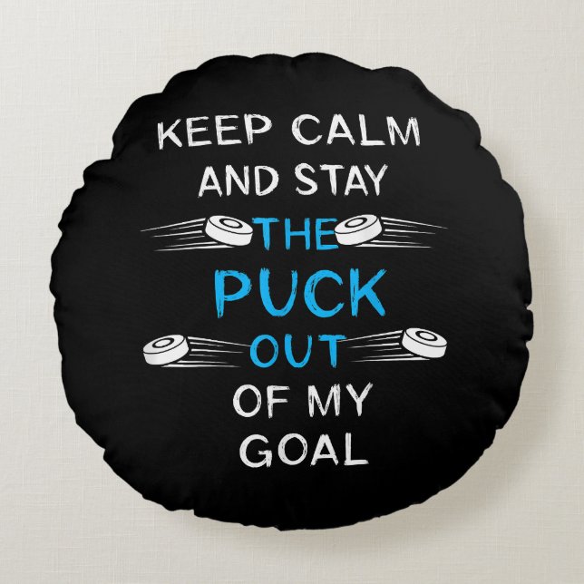 Almofada Redonda Esportes Da Equipe De Inverno De Hóquei No Gelo Pu (Frente)